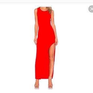 Red maxi dress